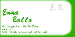 emma ballo business card